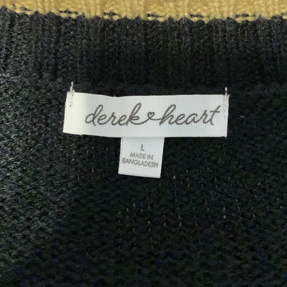 Derek Heart Striped Color Block Cardigan Size Large - Picture 3 of 3